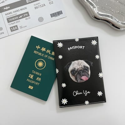 客製 ｜皮革護照夾 (小花款)1