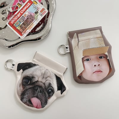 客製 ｜皮革臉萌彈口包 (可客製底色)1