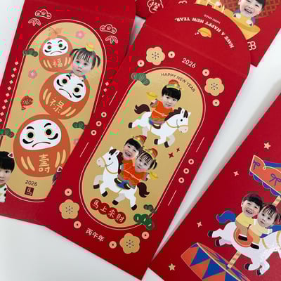 已售完 ｜同款 高質感紅包袋 6入組 (浮雕光澤質感)3