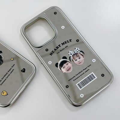 客製 ｜Magsafe 銀框鏡面防摔磁吸手機殼5