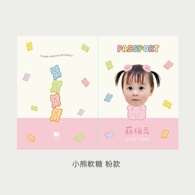 客製 ｜皮革護照夾 (小熊軟糖款)5