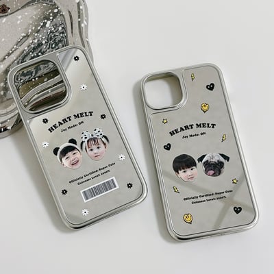 客製 ｜Magsafe 銀框鏡面防摔磁吸手機殼1