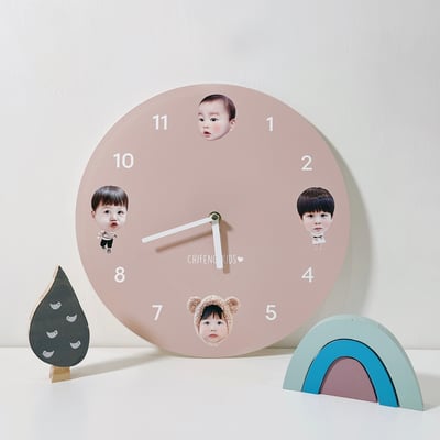客製 ｜超萌時鐘 (可客製底色)1
