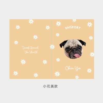 客製 ｜皮革護照夾 (小花款)9