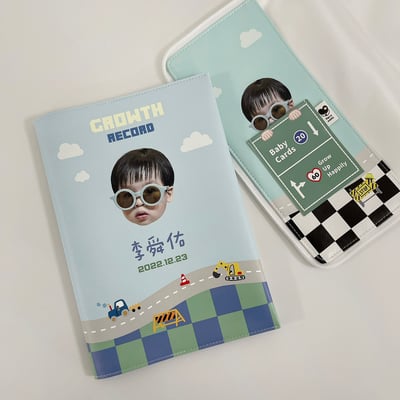 客製 ｜皮革寶寶手冊套 (交通車款)2