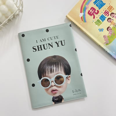 客製 ｜皮革寶寶手冊套 (點點款 可客製底色)1