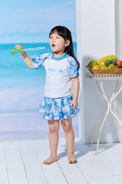 Young Joe 揚捷泳裝 小女短袖兩件式泳裝1