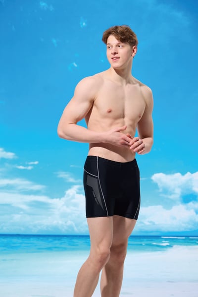 Young Joe 揚捷泳裝 大男膠印五分泳褲1