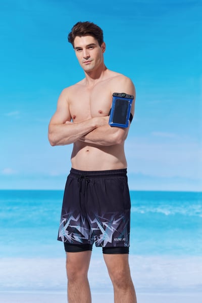 Young Joe 揚捷泳裝 大男多功能雙層假兩件沙灘褲2