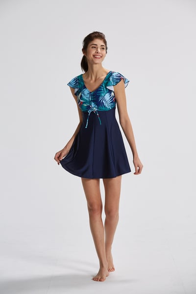 Young Joe 揚捷泳裝 大女加大尺碼洋裝2件式泳裝1