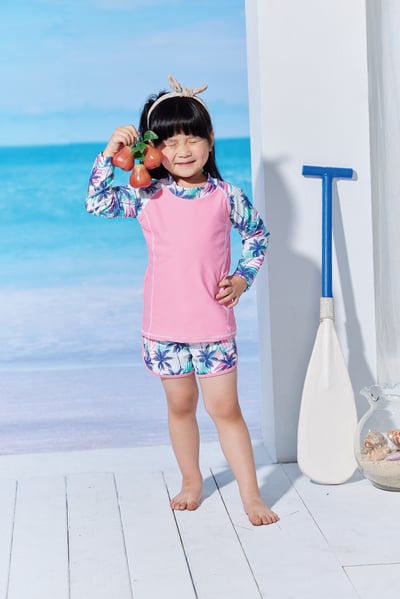 Young Joe 揚捷泳裝 小女長袖兩件式泳裝1