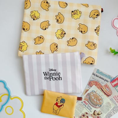 M&K日本維尼Funny Face系列三入萬用包★4