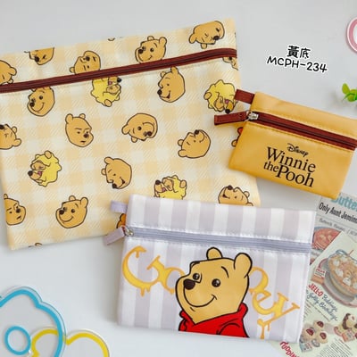 M&K日本維尼Funny Face系列三入萬用包★2