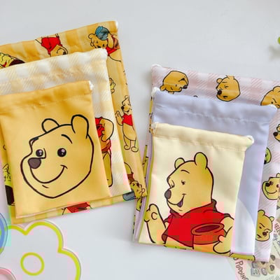 M&K日本維尼Funny Face系列三入束口袋★7