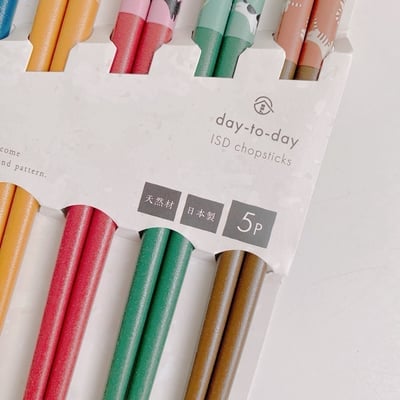 日本製貓咪天然材5入防滑筷子★  #026155084