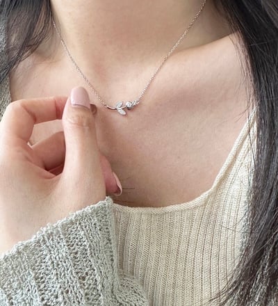 M&K™甜心鬱金香♡Made in KOREA 925通體純銀項鍊#701162212