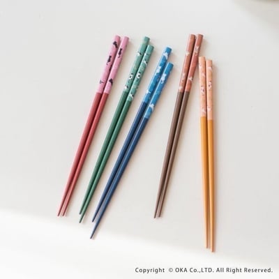 日本製貓咪天然材5入防滑筷子★  #0261550816