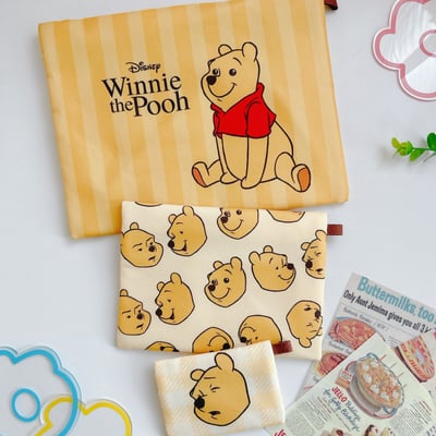 M&K日本維尼Funny Face系列三入萬用包★5