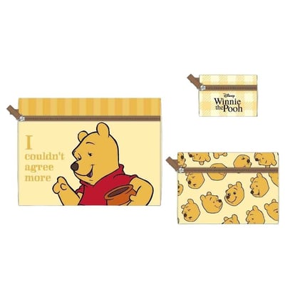 M&K日本維尼Funny Face系列三入萬用包★10