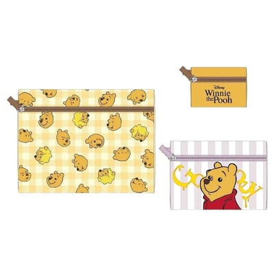 M&K日本維尼Funny Face系列三入萬用包★9