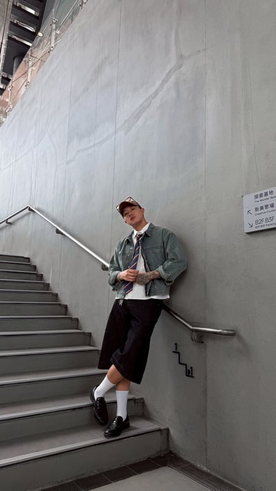 立體剪裁原色單寧七分牛仔褲9