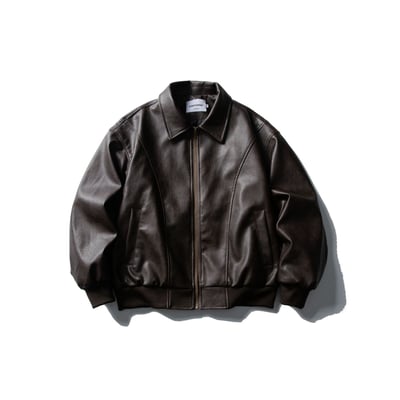 復古解構美式機車服風皮衣cleanfit廓形機車夾克21