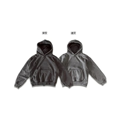 BOXY重磅刷毛水洗短版帽TEE17