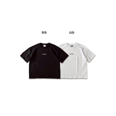 厚磅小英文刺繡寬鬆短TEE15