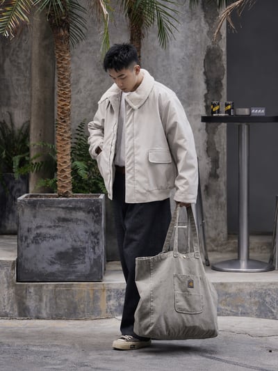 復古羊羔毛皮衣冬季復古加厚保暖機車夾克PU加厚外套16