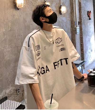 GA FFTT包邊線條賽車風英文大版寬短8