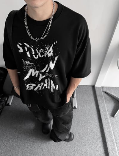 漩渦英文短寬短袖上衣11