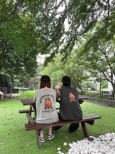 露營風營火細絨棉無袖背心12