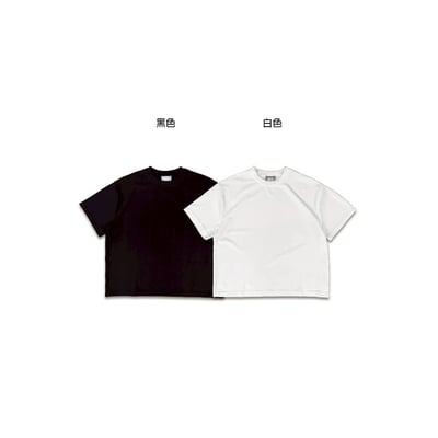 韓系紋理街頭側開岔BOXY短寬素TEE17