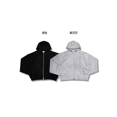 鎧系列抗皺立挺短寬連帽外套17