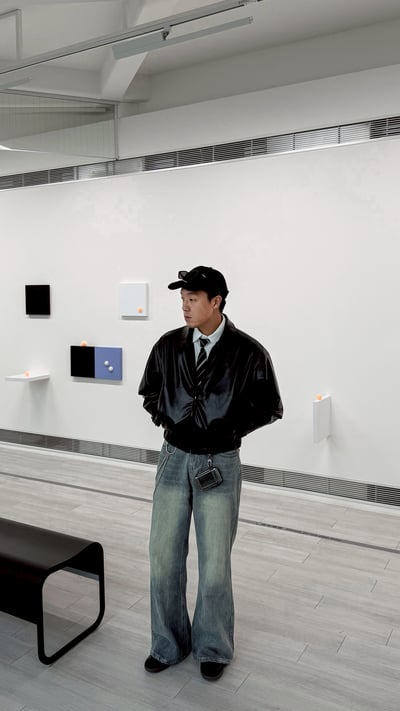 街頭短版BOXY皮革夾克外套7