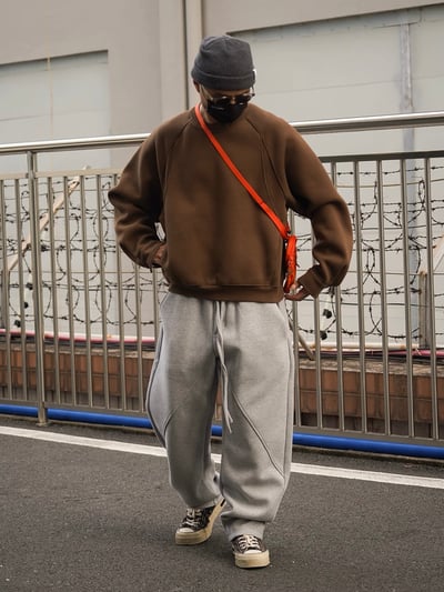 重磅500G寬鬆複合棉解構棉褲3