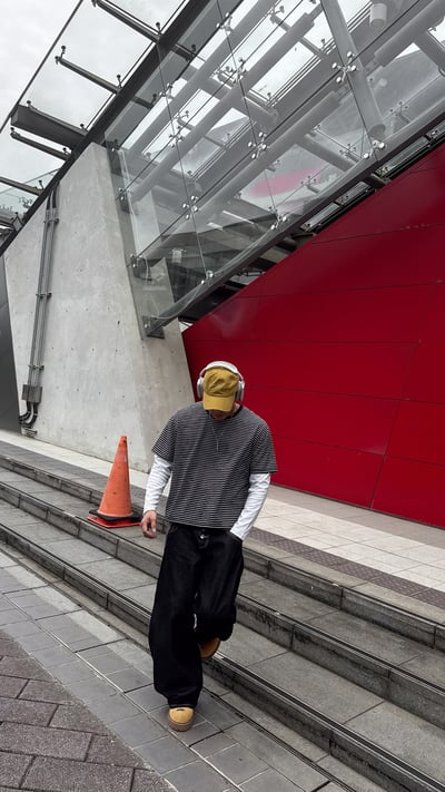 街頭金屬單寧牛仔寬褲12
