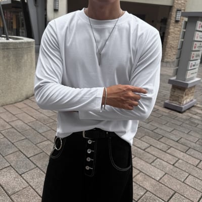 極超彈修身短版長袖基本TEE(可當內搭)1