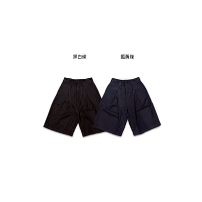 破格者直紋立體壓摺寬鬆短褲18