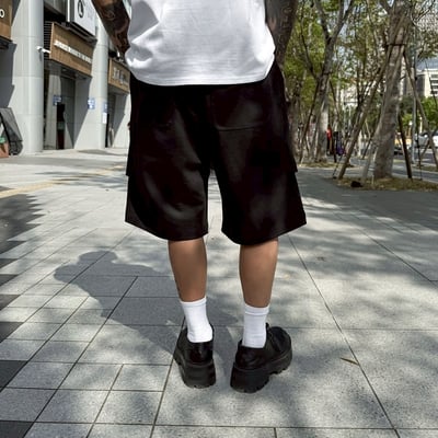 打褶立體廓形棉質七分褲7