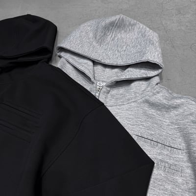 鎧系列抗皺立挺短寬連帽外套15