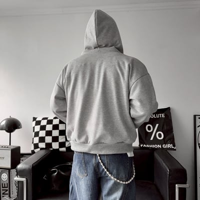 BOXY短寬短版素面連帽外套7