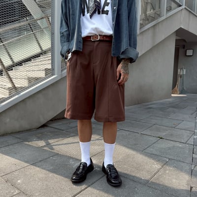 職人剪裁垂墜感七分西裝褲1