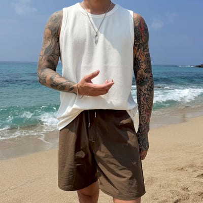 涼感親膚華夫格休閒背心3