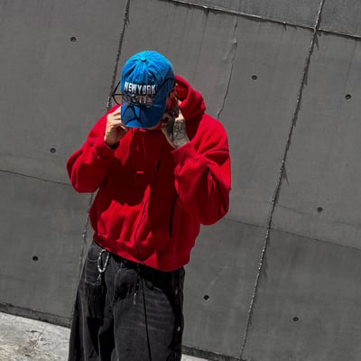 重磅水洗內刷毛連帽TEE4