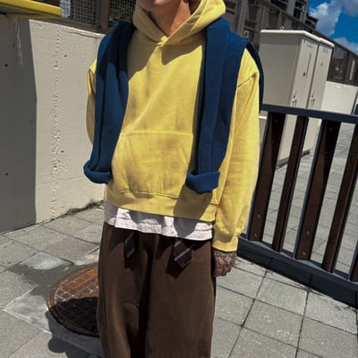 重磅水洗內刷毛連帽TEE3
