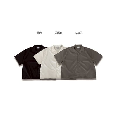 舒適短寬古巴領夏季度假襯衫19