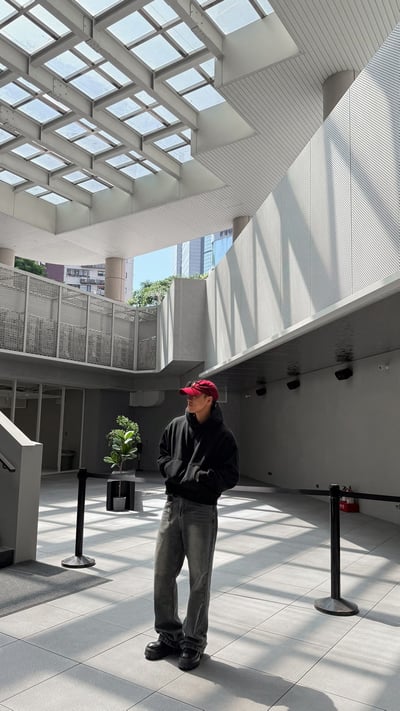 重磅水洗內刷毛連帽TEE6