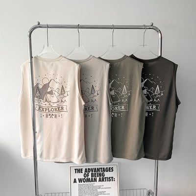 夏日露營風爆款細絨棉無袖背心21