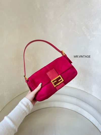 Fendi絨布法棍(桃粉色）1